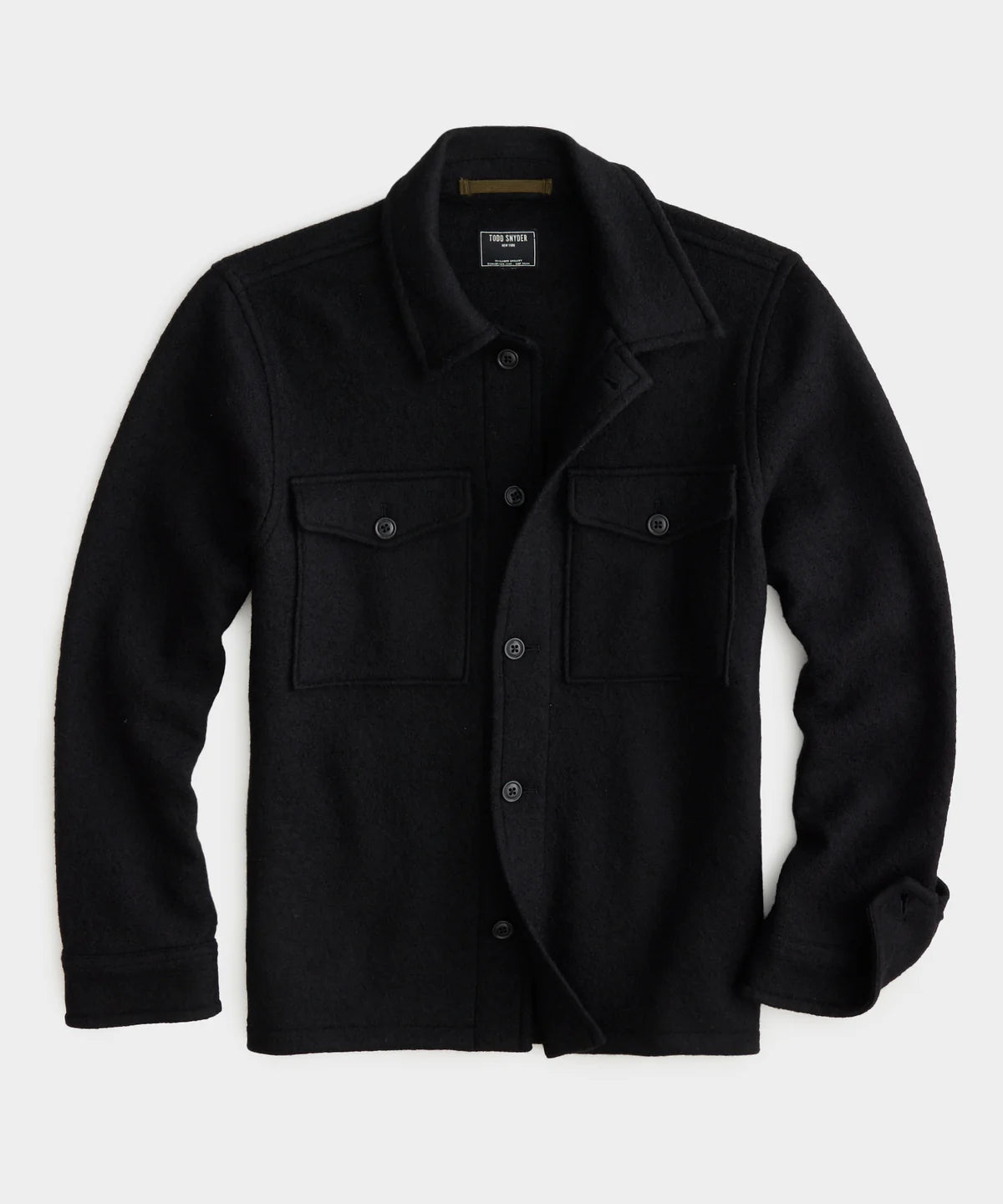 Todd Snyder - TODD SNYDER ITALIAN CPO SHIRT JACKET IN BLACK - Rent With Thred