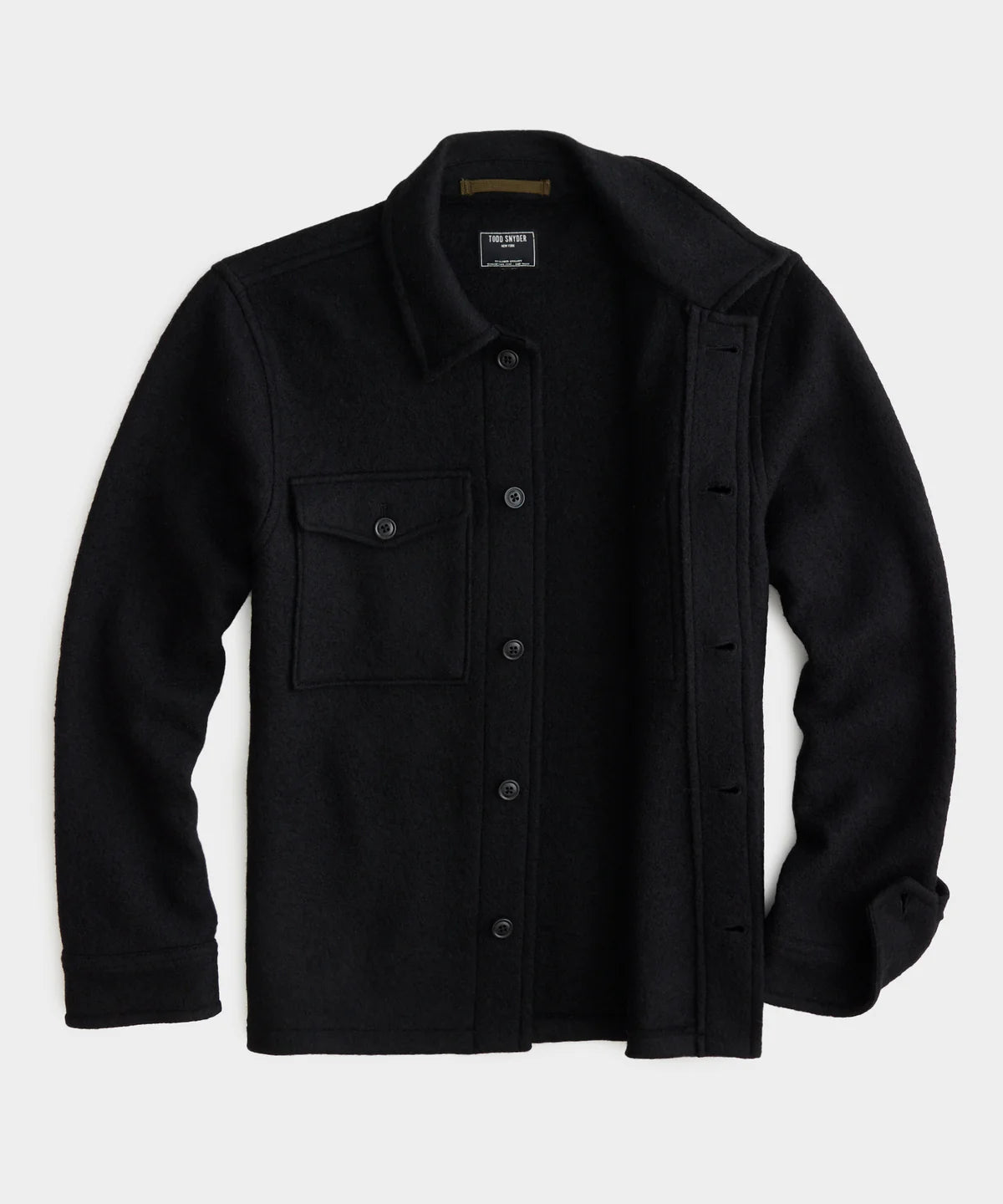 Todd Snyder - TODD SNYDER ITALIAN CPO SHIRT JACKET IN BLACK - Rent With Thred