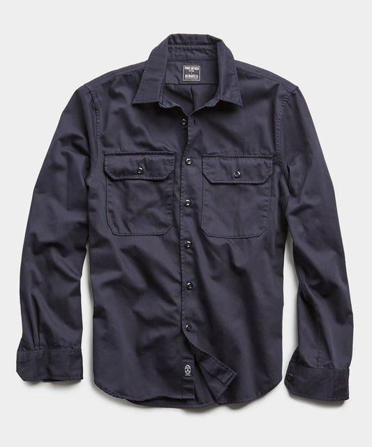 Todd Snyder - TODD SNYDER TWO POCKET UTILITY LONG SLEEVE SHIRT IN NAVY - Rent With Thred