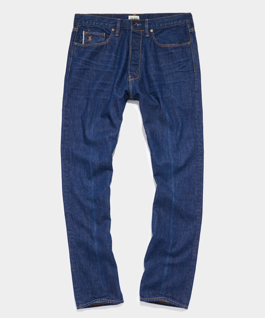 Todd Snyder - TODD SNYDER CLASSIC FIT SELVEDGE JEAN IN CREASED MEDIUM WASH - Rent With Thred