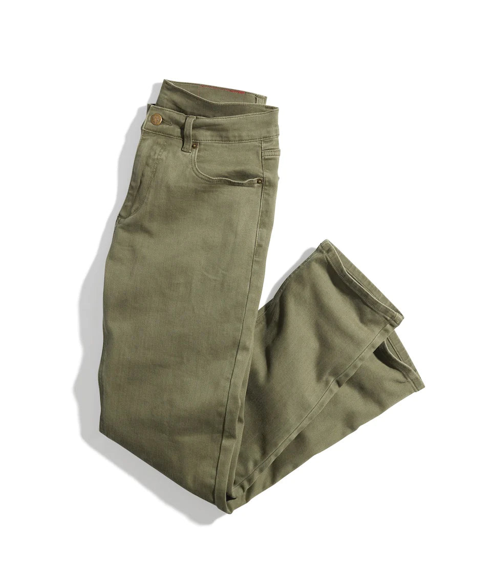 Marine Layer - MARINE LAYER 5 POCKET PANT SLIM STRAIGHT FIT IN THYME - Rent With Thred