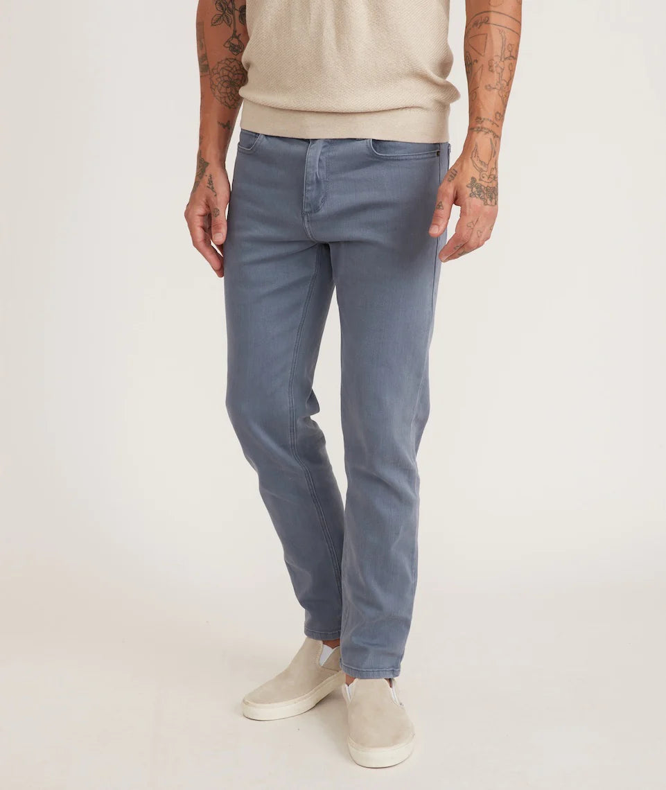 MARINE LAYER 5 POCKET PANT ATHLETIC FIT IN BERING SEA