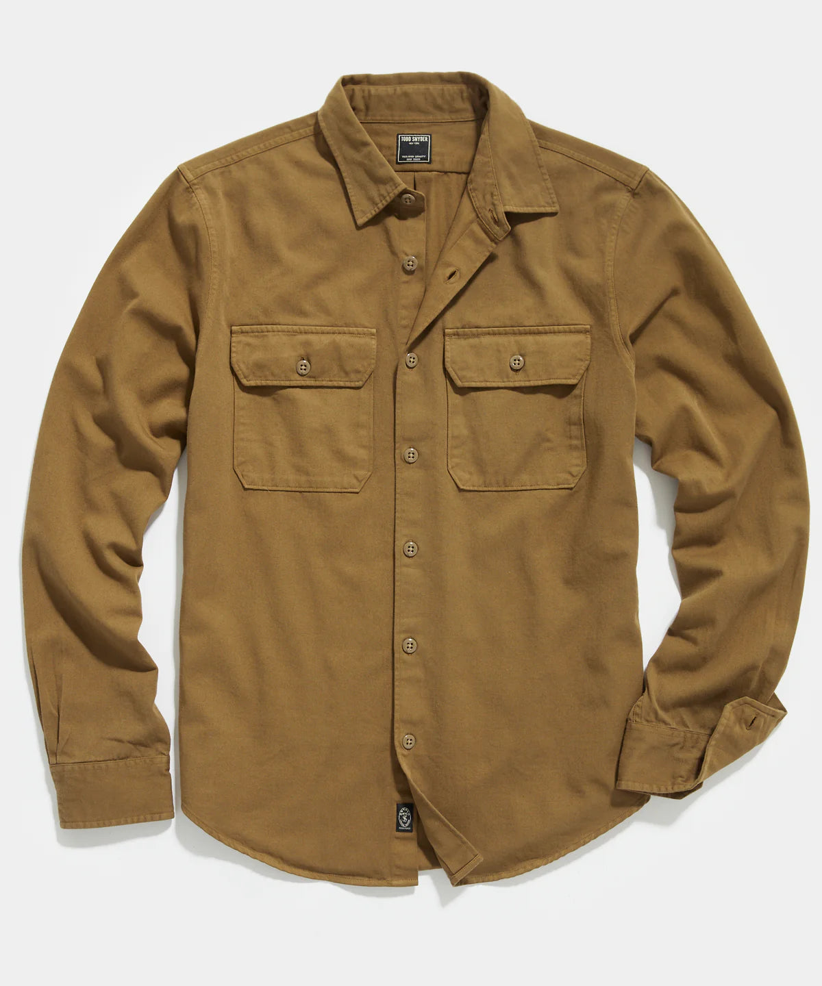 Todd Snyder - TODD SNYDER TWO POCKET UTILITY LONG SLEEVE SHIRT IN OCHRE RUST - Rent With Thred