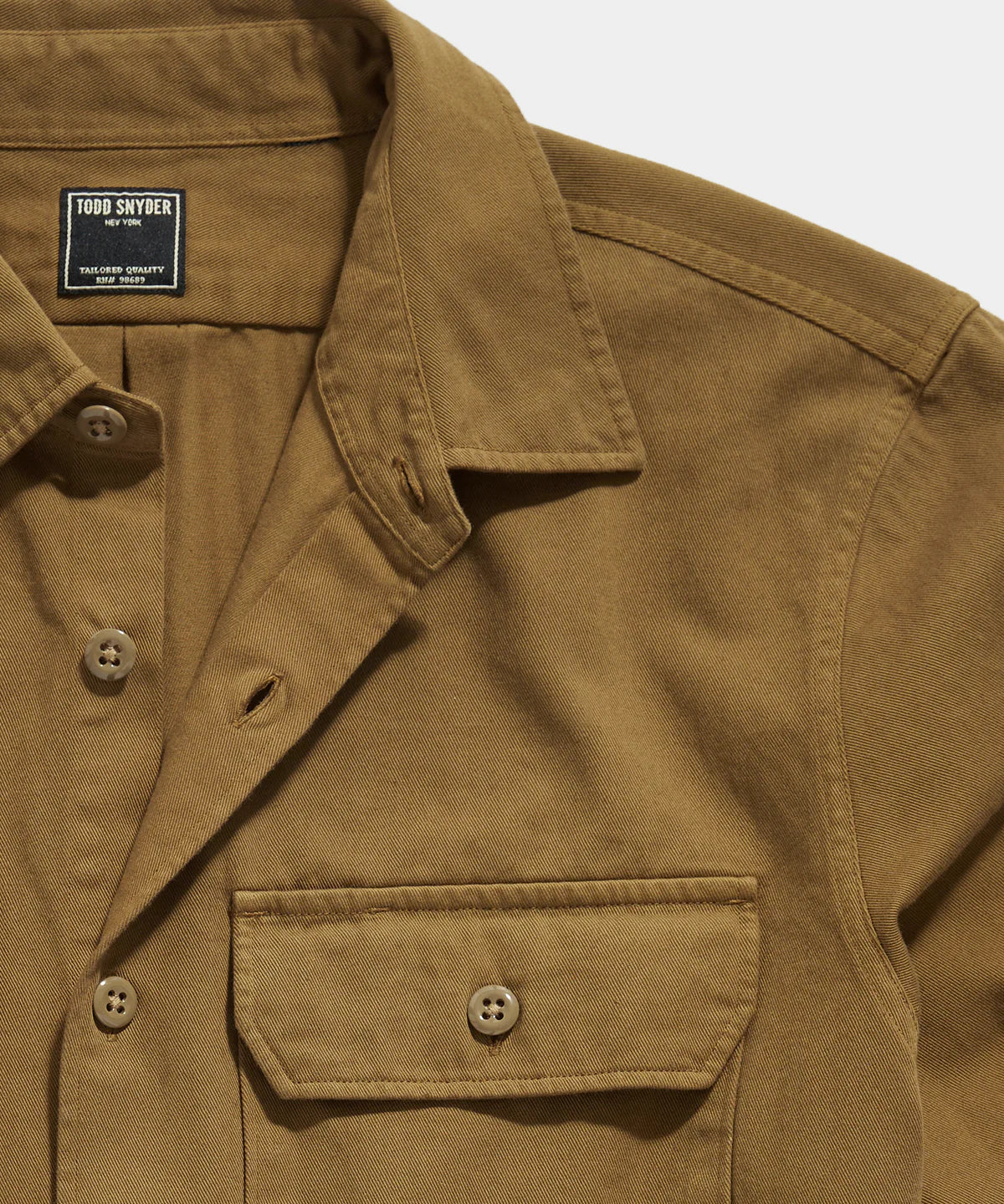 Todd Snyder - TODD SNYDER TWO POCKET UTILITY LONG SLEEVE SHIRT IN OCHRE RUST - Rent With Thred