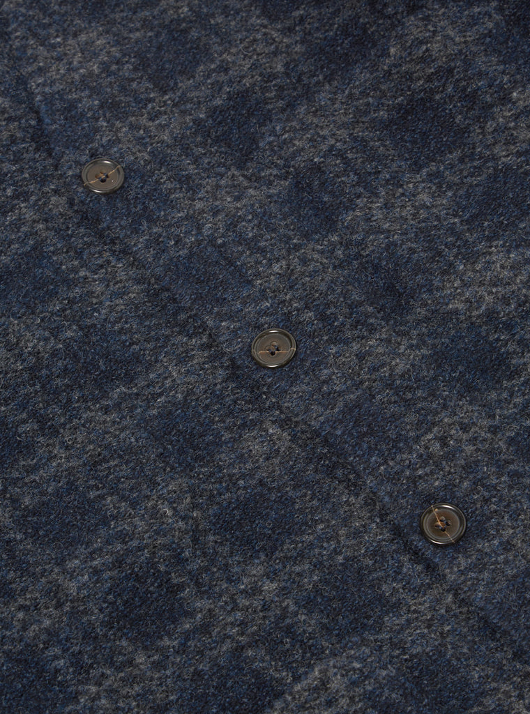 UNIVERSAL WORKS CARDIGAN IN NAVY SWARM FLEECE