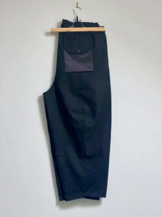 Whitehill Mercantile Co - WHITEHILL MERCANTILE CO. MULL TROUSER IN BLACK HOLE (LIMITED EDITION) - Rent With Thred