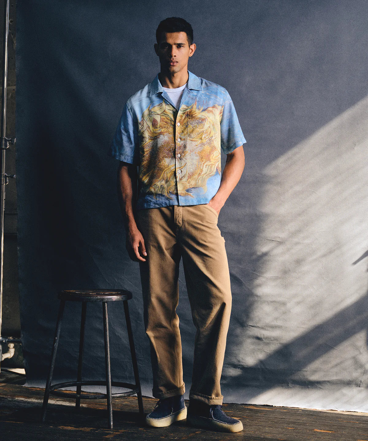 TODD SNYDER X THE MET VAN GOGH CROPPED SHIRT IN SUNFLOWERS