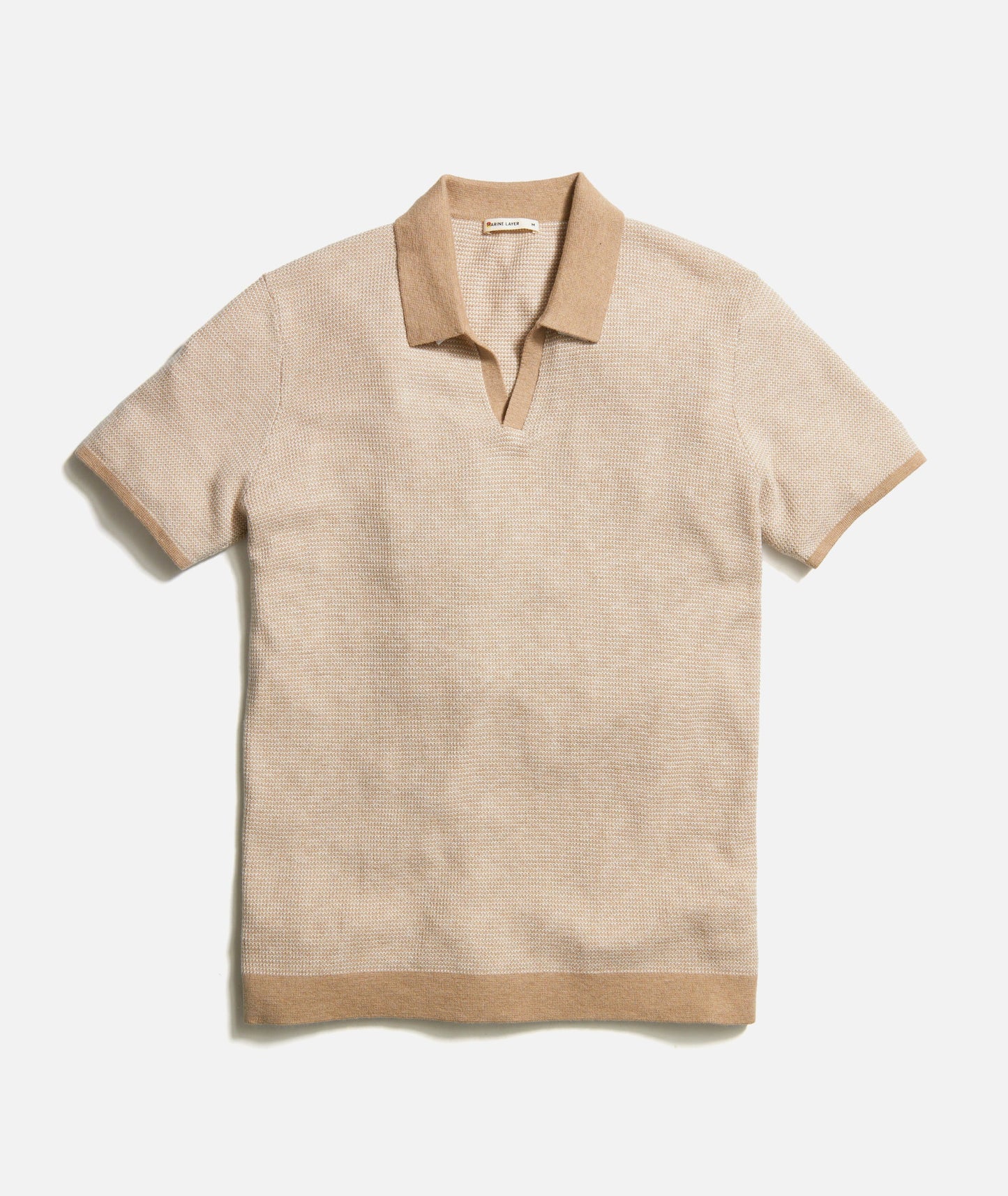 Marine Layer - MARINE LAYER LIAM SWEATER POLO IN SABLE AND IVORY - Rent With Thred