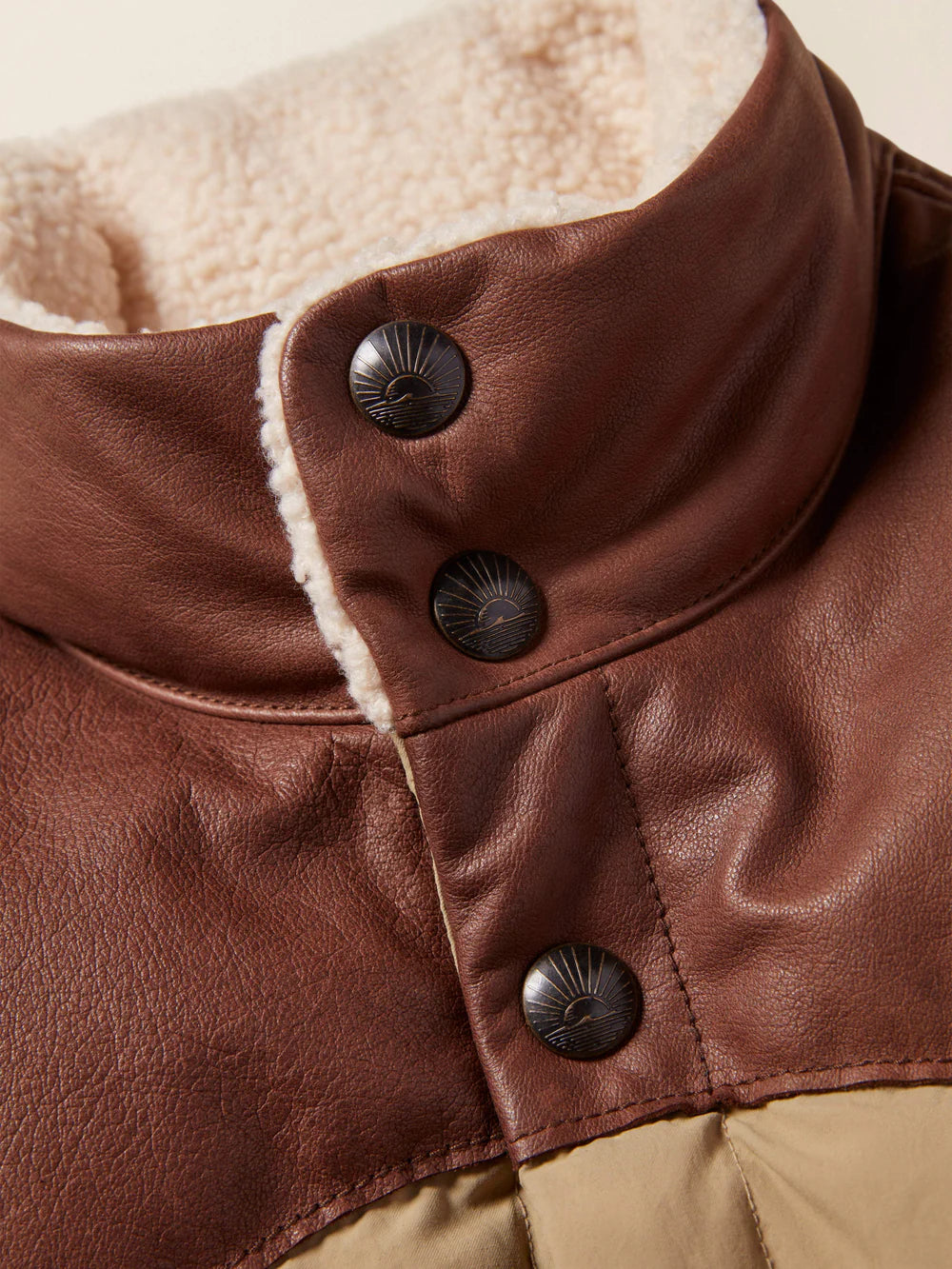 Faherty - FAHERTY RANGE DOWN VEST IN DRILL KHAKI - Rent With Thred