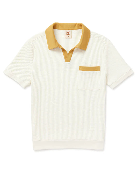 Dandy Del Mar - DANDY DEL MAR CANNES WAFFLE KNIT SHIRT IN VINTAGE IVORY - Rent With Thred