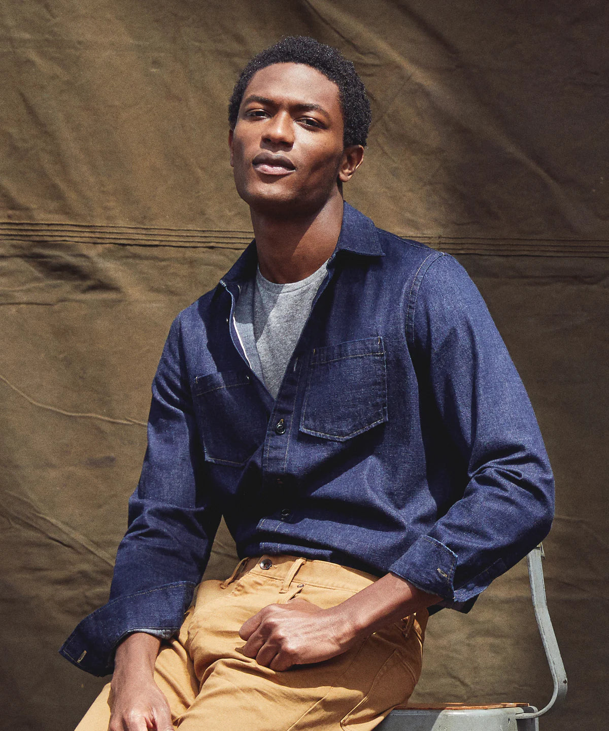 Todd Snyder - TODD SNYDER JAPANESE RAW SELVEDGE OVERSHIRT IN INDIGO - Rent With Thred