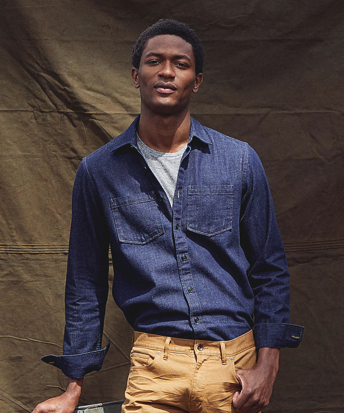 Todd Snyder - TODD SNYDER JAPANESE RAW SELVEDGE OVERSHIRT IN INDIGO - Rent With Thred