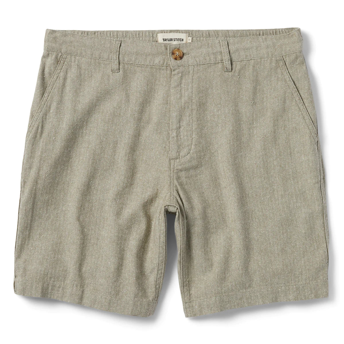Taylor Stitch - TAYLOR STITCH EASY SHORT IN OLIVE HERRINGBONE - Rent With Thred