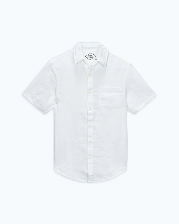 Alex Crane - ALEX CRANE LINEN SS SHIRT IN WHITE - Rent With Thred