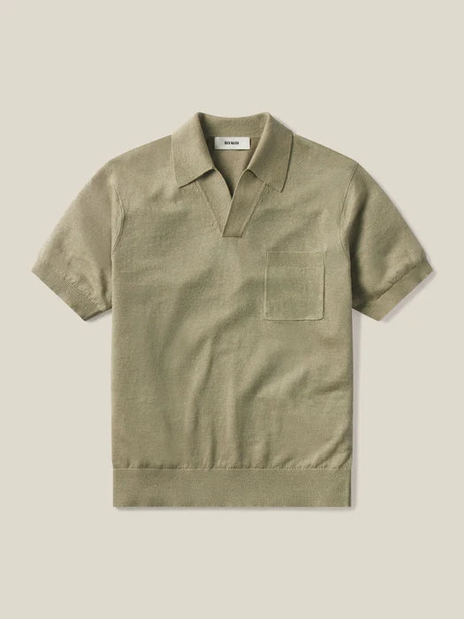 Buck Mason - BUCK MASON ITALIAN SLUB LINEN SHORT SLEEVE IN FARRO - Rent With Thred