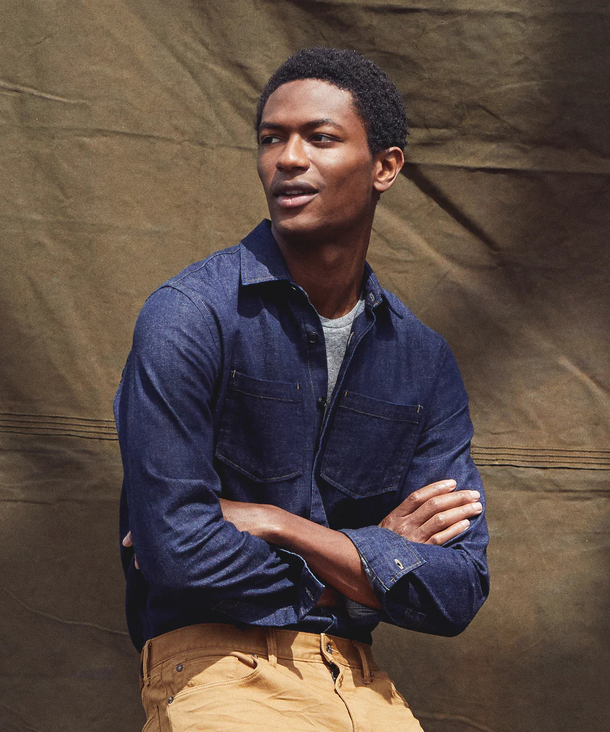 Todd Snyder - TODD SNYDER JAPANESE RAW SELVEDGE OVERSHIRT IN INDIGO - Rent With Thred