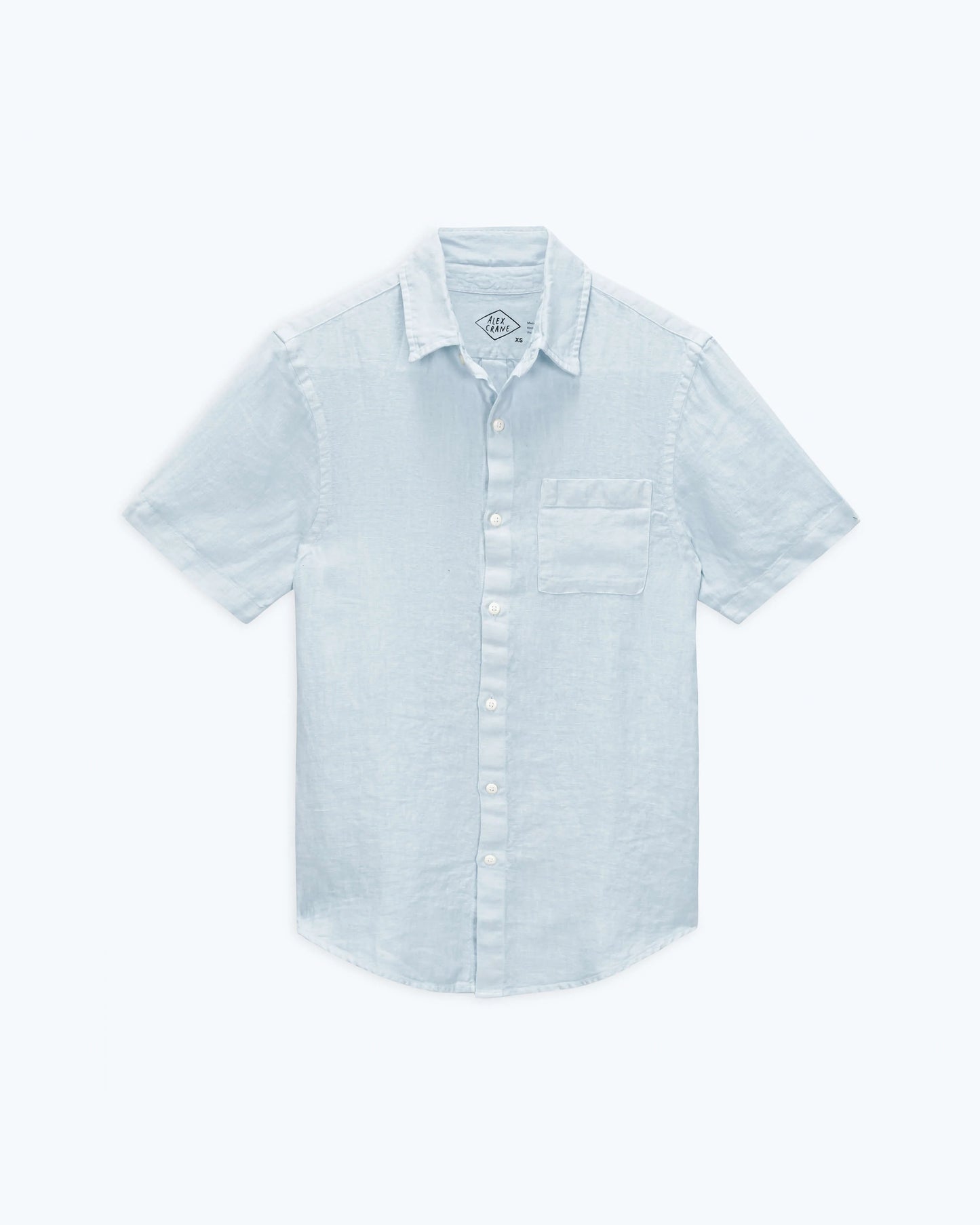 Alex Crane - ALEX CRANE LINEN SS SHIRT IN BLUE - Rent With Thred
