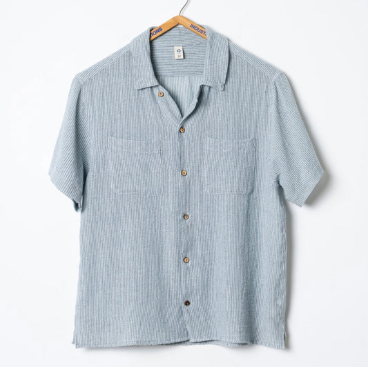 Industry of All Nations - INDUSTRY OF ALL NATIONS NEW CAMP SHIRT IN STRIPE - Rent With Thred