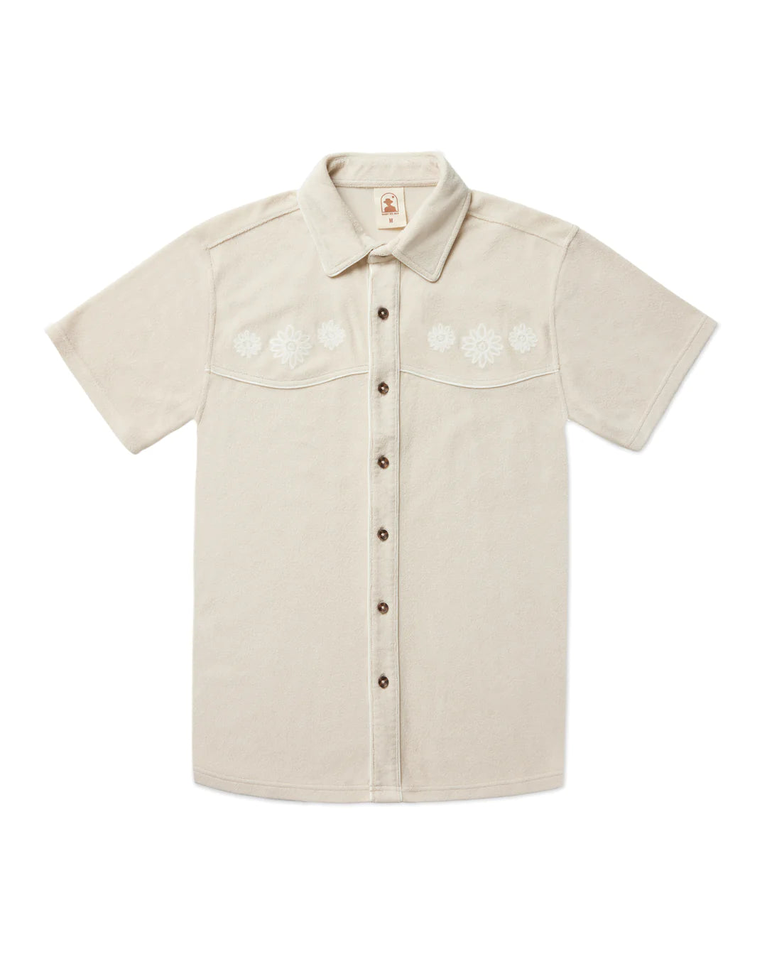 Dandy Del Mar - DANDY DEL MAR THE GAUCHO TERRY CLOTH SHIRT IN ALABASTER - Rent With Thred