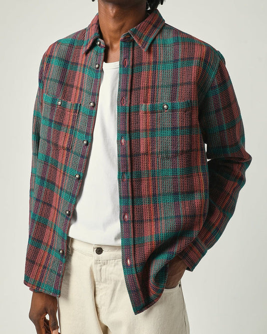 Corridor Ruby Waffle Madras Long Sleeve