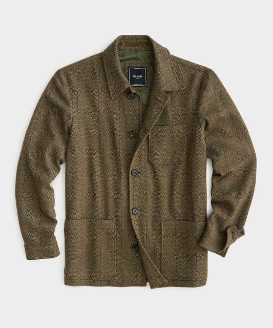 Todd Snyder - TODD SNYDER OLIVE HERRINGBONE TAILORED CHORE - Rent With Thred