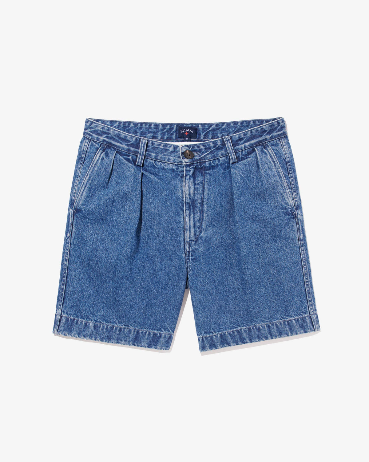 Noah - NOAH DOUBLE PLEAT-DENIM SHORTS IN LIGHTWASH - Rent With Thred