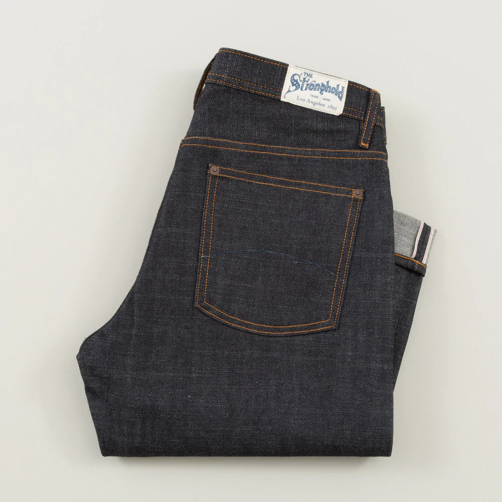 The Stronghold - THE STRONGHOLD ORIGINAL FIT 10.5 OZ INDIGO SELVEDGE RAW DENIM WITH SPICE STITCHING - Rent With Thred
