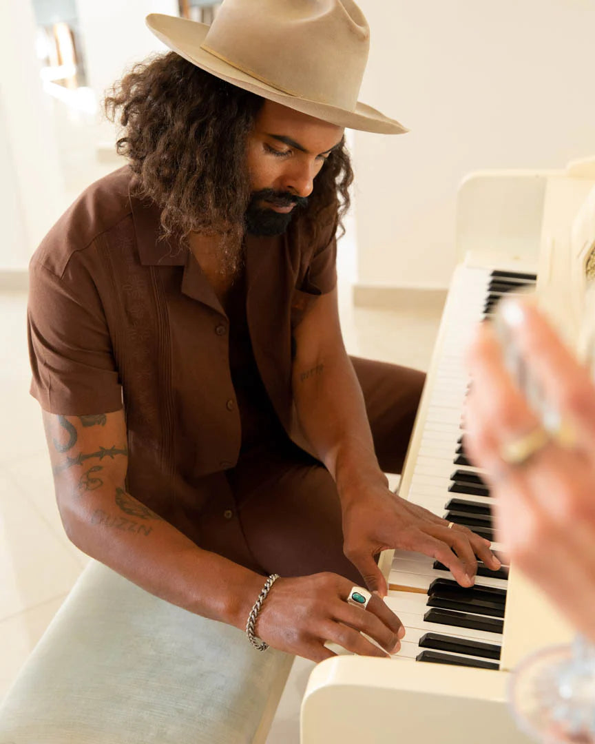 Dandy Del Mar - DANDY DEL MAR THE BRISA LINEN SHIRT IN CARAJILLO - Rent With Thred