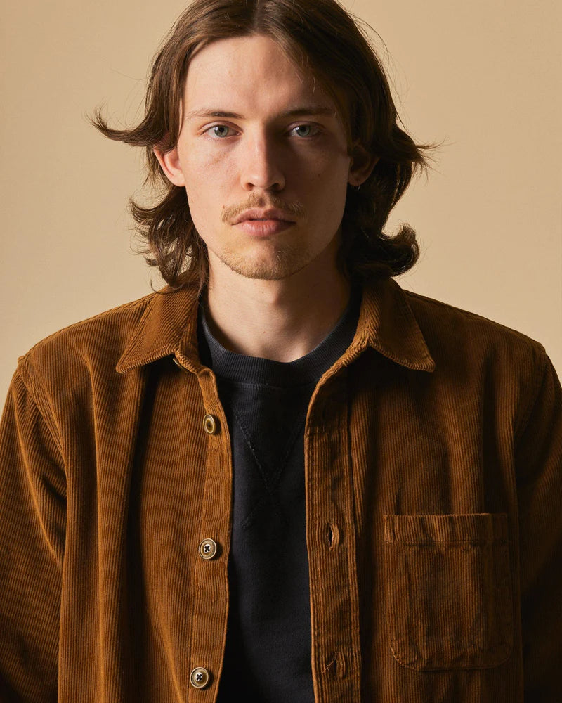 Corridor - CORRIDOR CORDUROY OVERSHIRT IN TOBACCO - Rent With Thred