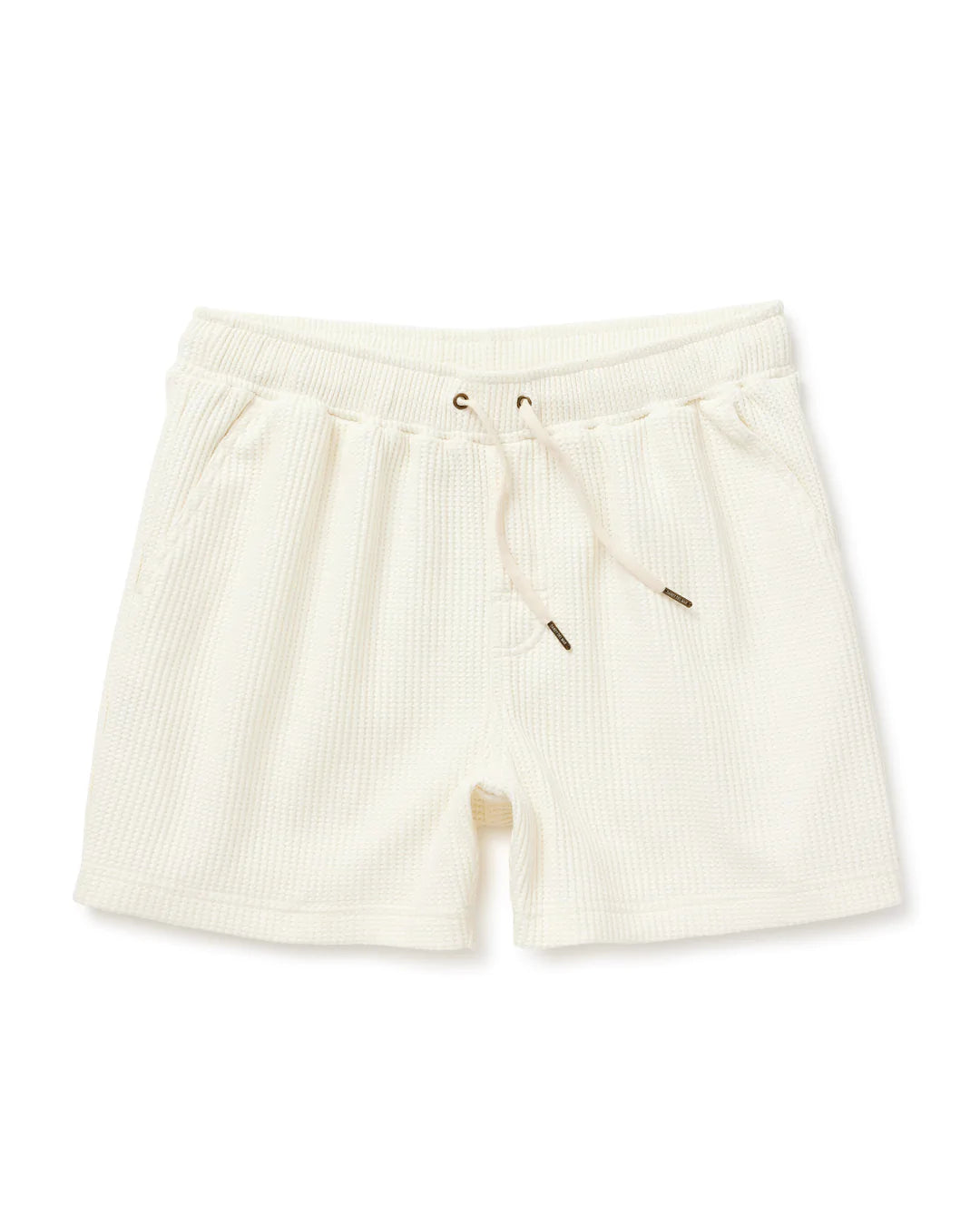 Dandy Del Mar - DANDY DEL MAR THE CANNES WAFFLE KNIT SHORTS IN VINTAGE IVORY - Rent With Thred