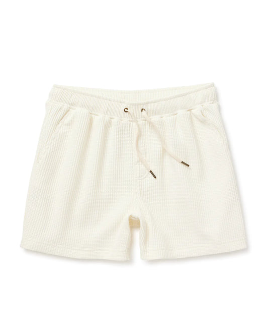Dandy Del Mar - DANDY DEL MAR THE CANNES WAFFLE KNIT SHORTS IN VINTAGE IVORY - Rent With Thred