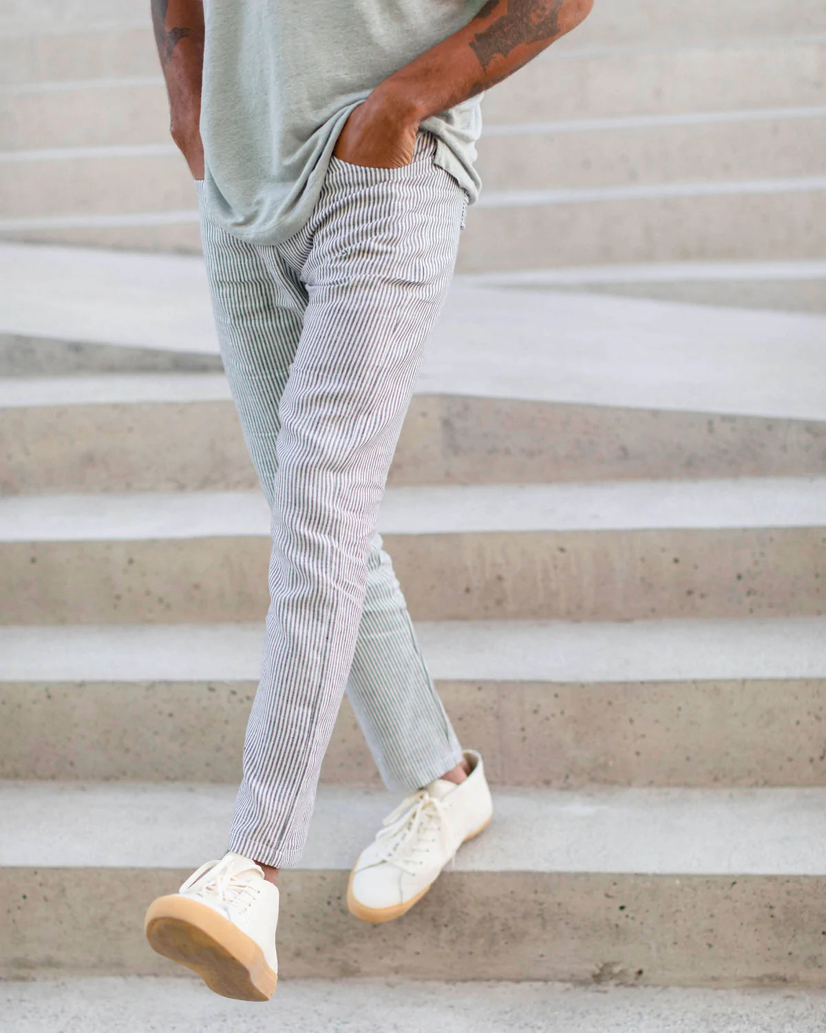 Alex Crane - ALEX CRANE CHAM PANTS IN LINES - Rent With Thred