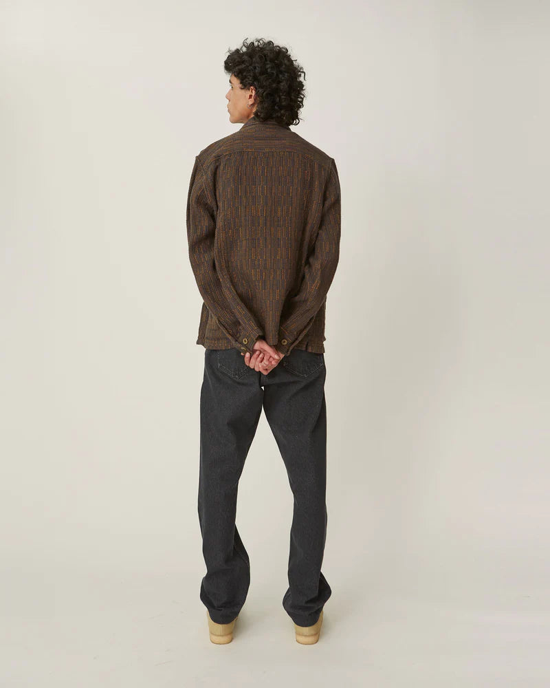 Corridor - CORRIDOR RAINBOW WEAVE OVERSHIRT IN BROWN - Rent With Thred