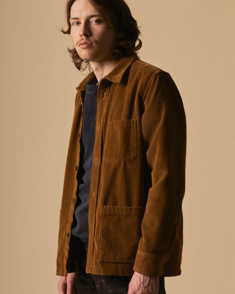 Corridor - CORRIDOR CORDUROY OVERSHIRT IN TOBACCO - Rent With Thred