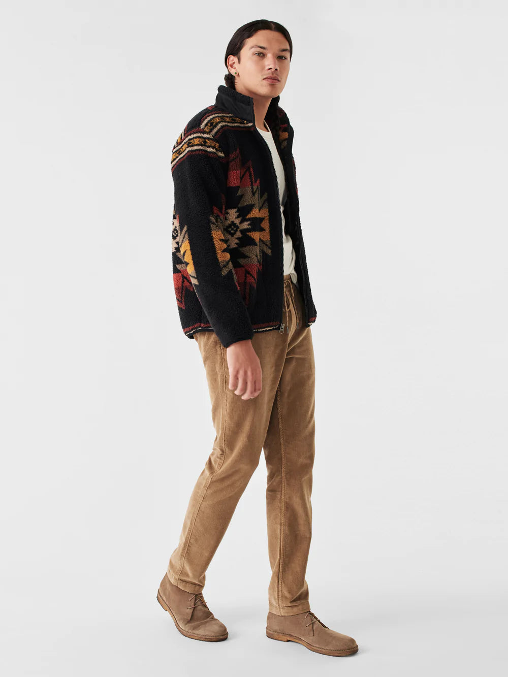 Faherty - FAHERTY DOUG GOOD FEATHER HIGH PILE FLEECE FULL ZIP - Rent With Thred