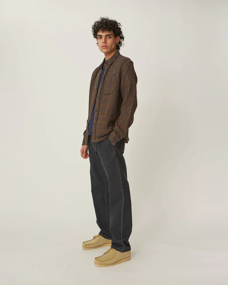 Corridor - CORRIDOR RAINBOW WEAVE OVERSHIRT IN BROWN - Rent With Thred