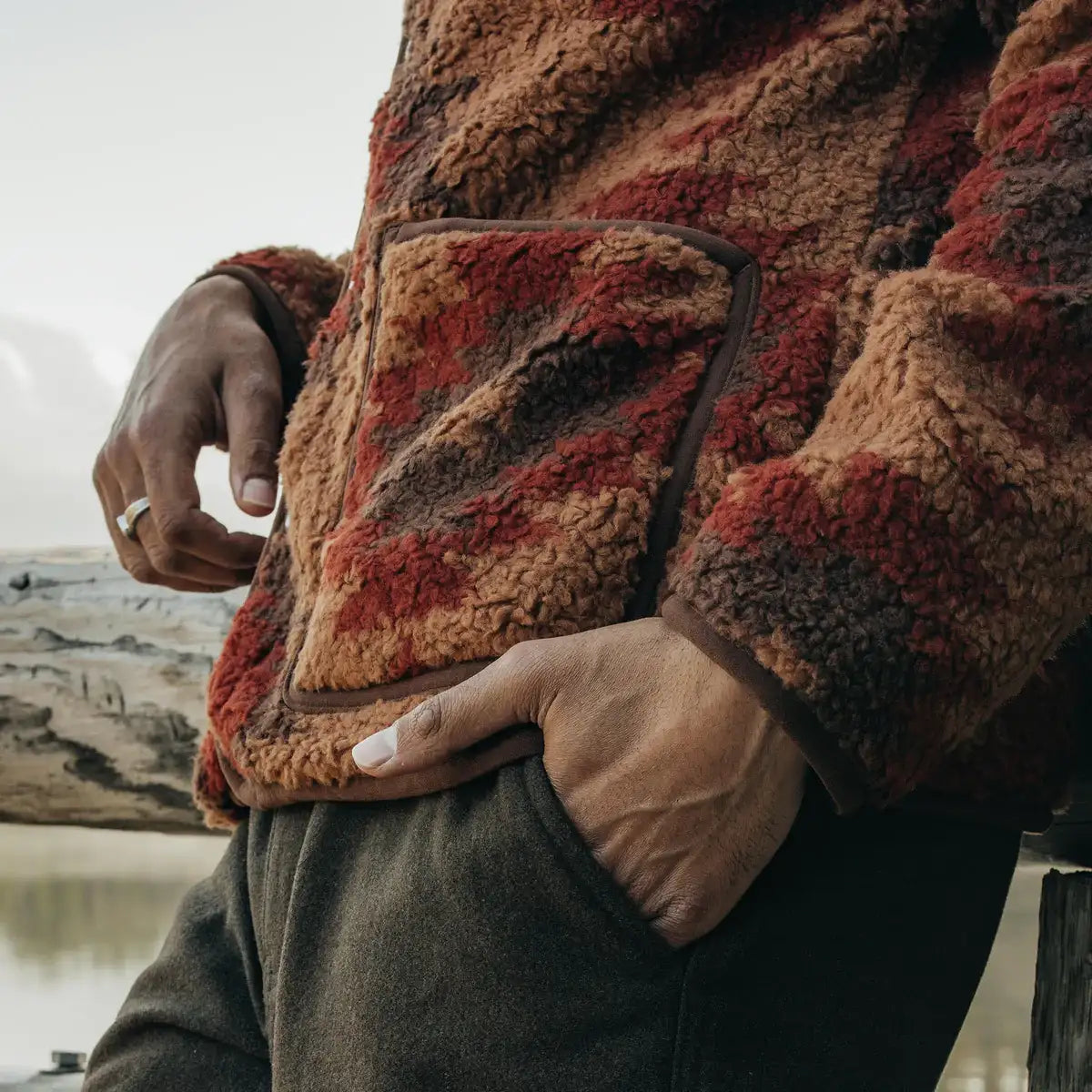 Taylor Stitch - TAYLOR STITCH PORT JACKET IN KHAKI KILIM - Rent With Thred